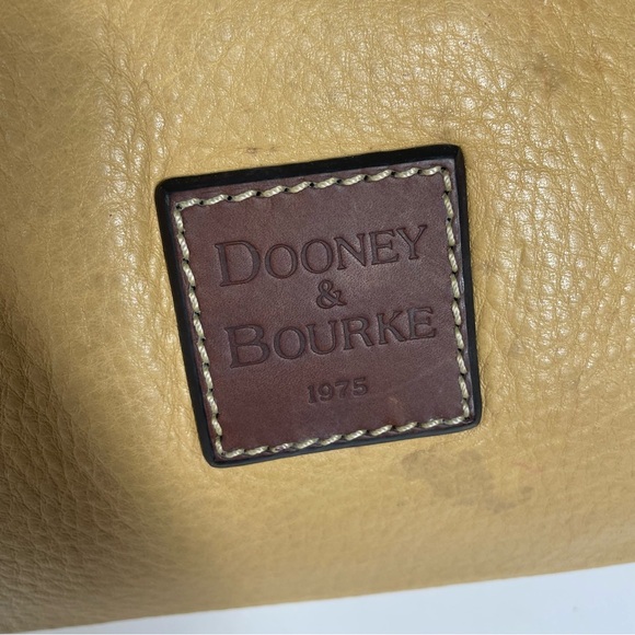 Dooney Bourke 1975 East West Hobo Handbag Purse Bag Beige Tan Nubuck Leather - Picture 6 of 9